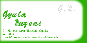 gyula muzsai business card